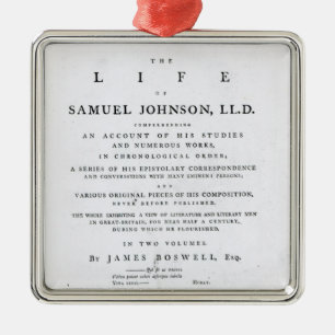 Title page, from 'The Life of Samuel Johnson' Metal Tree Decoration