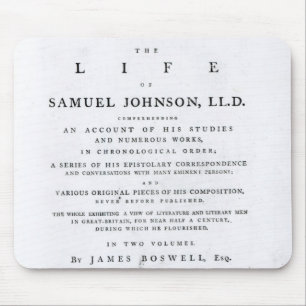 Title page, from 'The Life of Samuel Johnson' Mouse Pad
