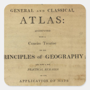 Title Page General & classical atlas Square Sticker