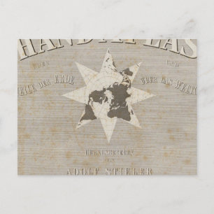 Title Page Hand Atlas of parts of Earth Postcard