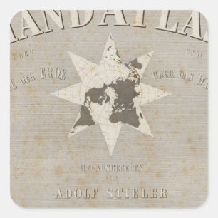 Title Page Hand Atlas of parts of Earth Square Sticker