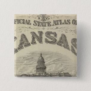 Title Page Kansas Official State Atlas 15 Cm Square Badge