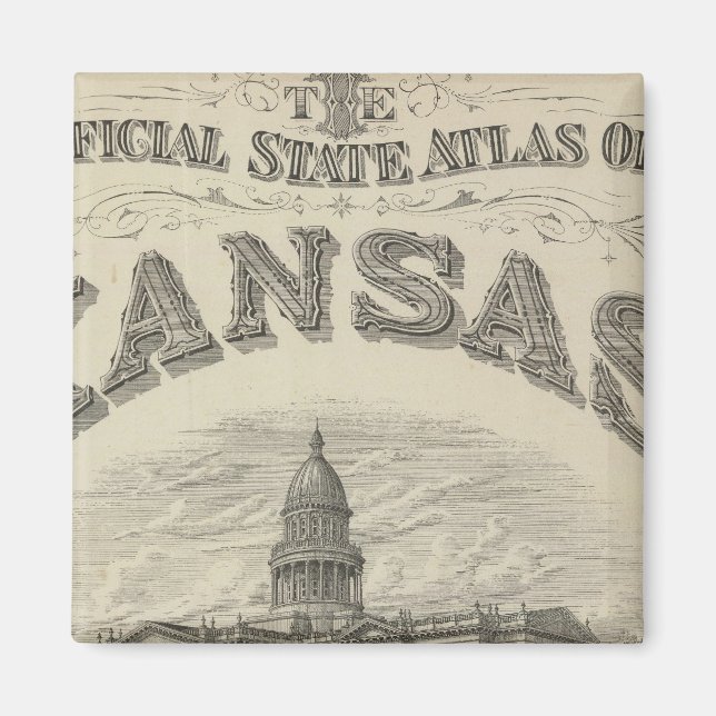 Title Page Kansas Official State Atlas Magnet (Front)