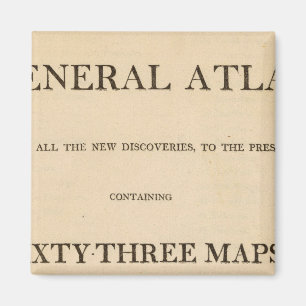 Title Page New, elegant general atlas Magnet