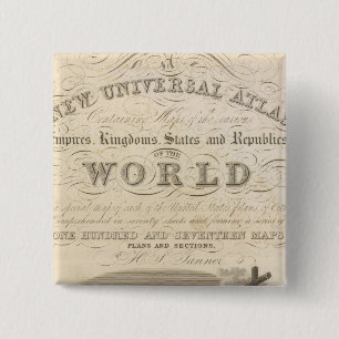 Title Page New Universal Atlas 15 Cm Square Badge