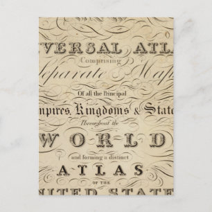 Title Page New universal Atlas Postcard