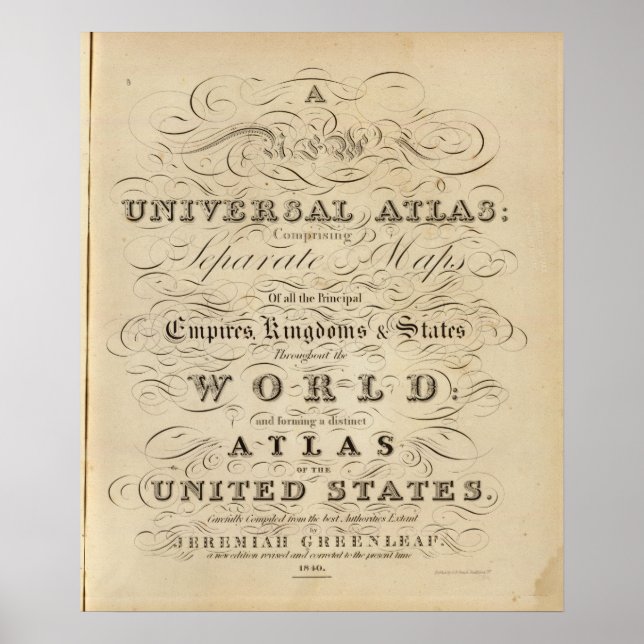 Title Page New universal Atlas Poster (Front)