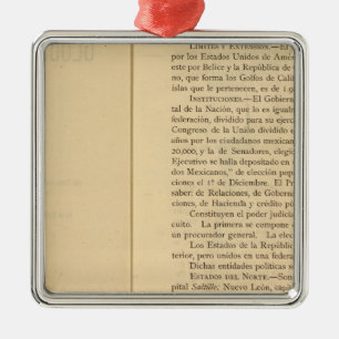 Title Page of 1874 Mexico Atlas Metal Ornament