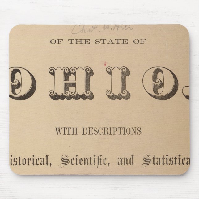 Title Page of a Topographical Atlas Mouse Pad (Front)