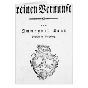 Title Page of 'Critique of Pure