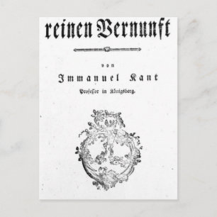Title Page of 'Critique of Pure Postcard