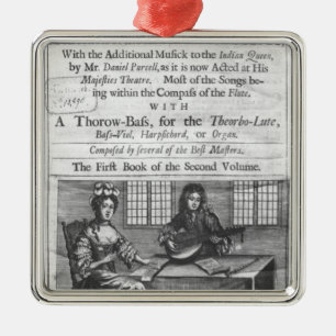 Title page of 'Deliciae Musicae' Metal Ornament