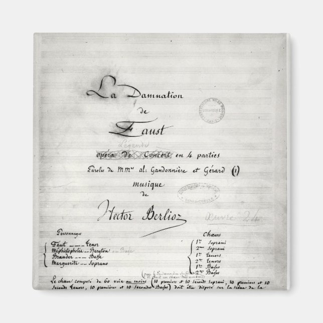 Title page of 'La Damnation de Faust' Magnet (Front)