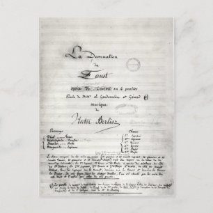 Title page of 'La Damnation de Faust' Postcard