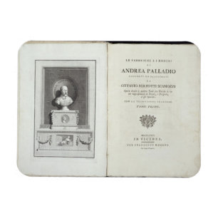 Title page of 'Le Fabbriche e i Disegni di Andrea Magnet