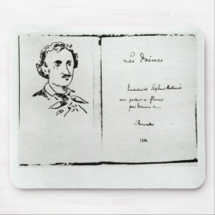 Title Page of 'Les Poemes' by Edgar Allan Poe Mouse Pad
