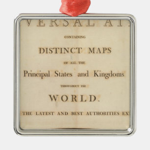 Title Page of New universal atlas Metal Tree Decoration