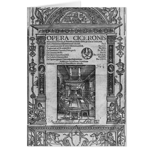 Title page of 'Opera Ciceronis', published 1520 (Front)