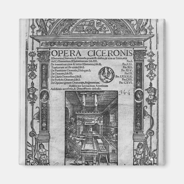Title page of 'Opera Ciceronis', published 1520 Magnet (Front)
