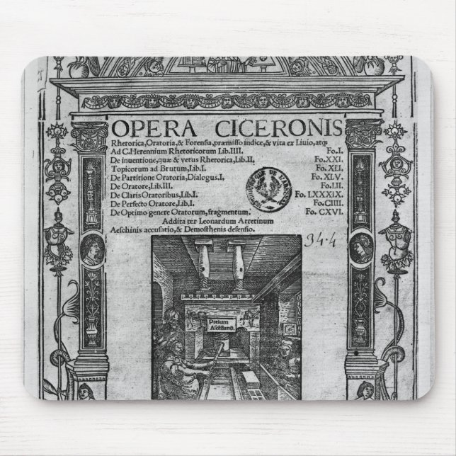 Title page of 'Opera Ciceronis', published 1520 Mouse Pad (Front)