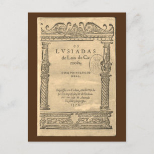 Title page of Os Lusíadas - 1572 ed Postcard