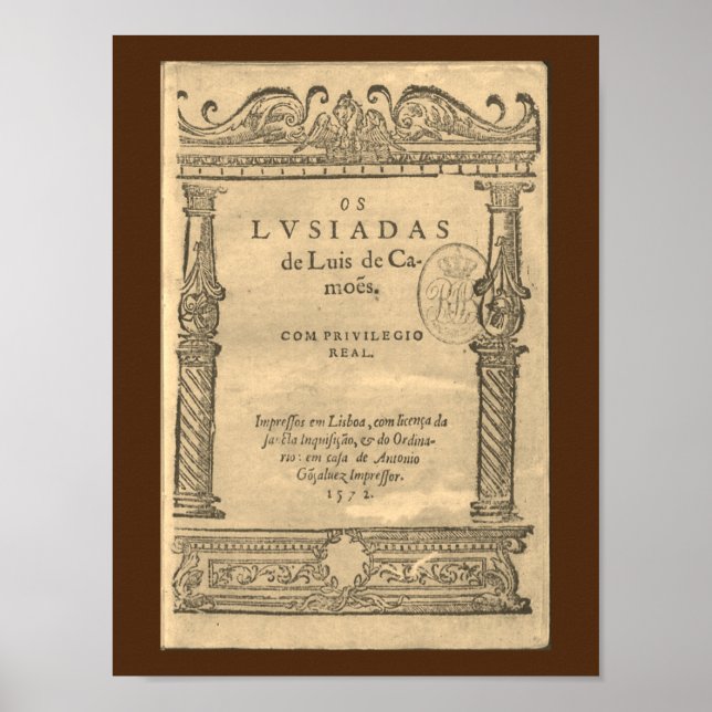 Title page of Os Lusíadas - 1572 ed Poster (Front)