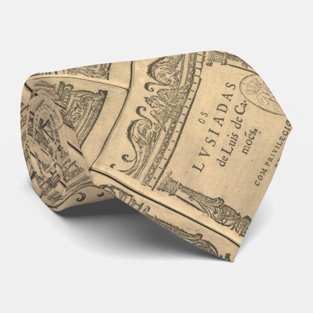 Title page of Os Lusíadas - 1572 ed Tie (Rolled)