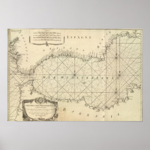 Title Page of the Mediterranean Sea Map Poster
