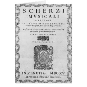 Title page of the 'Scherzi Musicali'