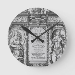 Title Page of 'The Works of James I', engraved by Round Clock