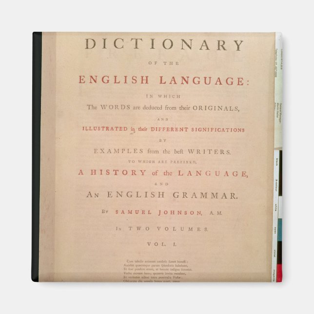 Title page of volume I of the English Magnet (Front)