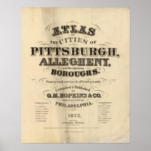 Title Page Pittsburgh, Allegheny atlas Poster