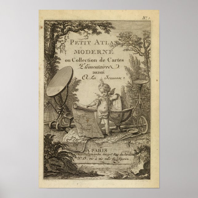 Title Page Small modern atlas Poster (Front)