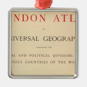 Title Page Stanford's London atlas Metal Ornament