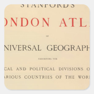 Title Page Stanford's London atlas Square Sticker