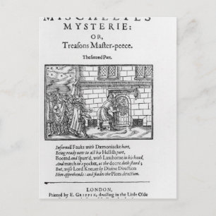 Title page to 'Mischeefes Mysterie or Treasons Postcard