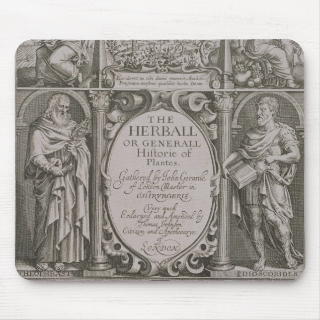 Title page to the second edition of 'The Herball' Mouse Pad (Front)