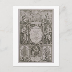 Title page to the second edition of 'The Herball' Postcard