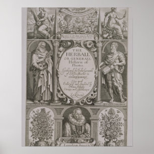 Title page to the second edition of 'The Herball' Poster