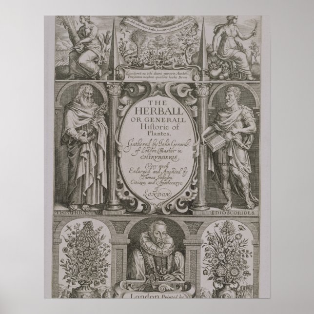 Title page to the second edition of 'The Herball' Poster (Front)