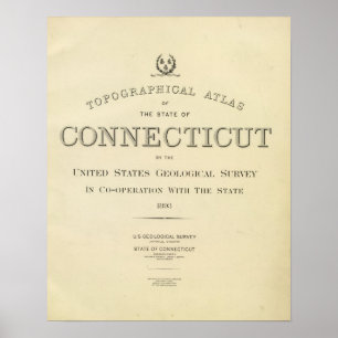 Title Page Topo atlas Connecticut Poster