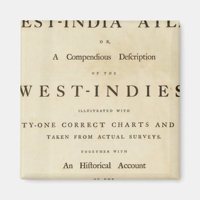 Title page West India atlas Magnet (Front)