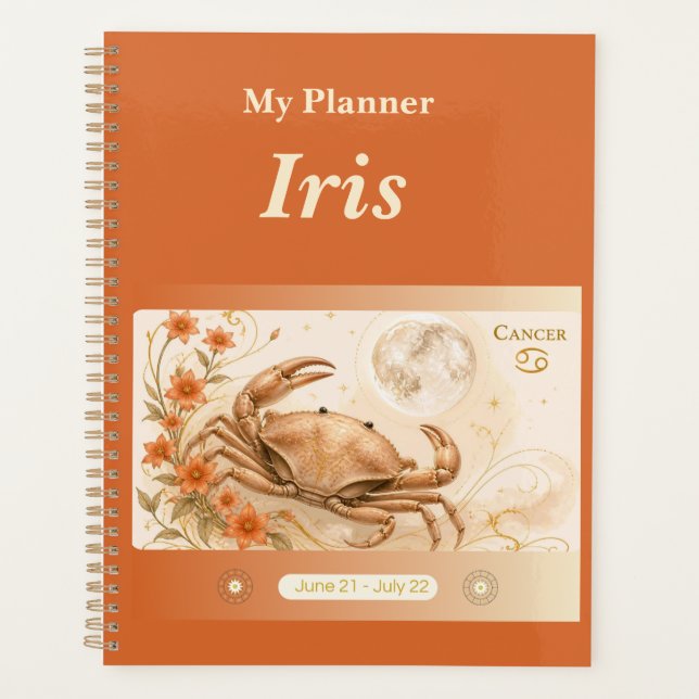 title: Personalised Cancer Zodiac Planner  (Front)