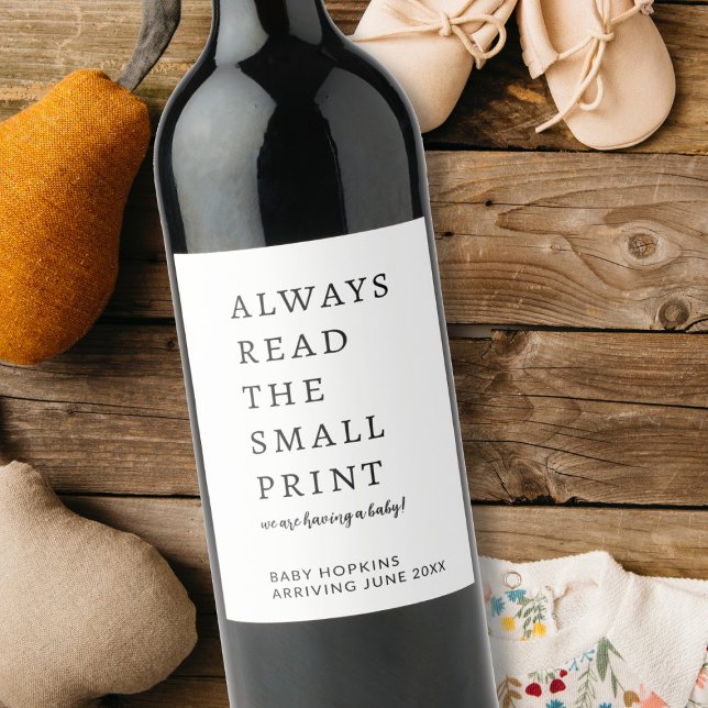 Title: Personalised Editable Baby Announcement  Wine Label (Creator Uploaded)