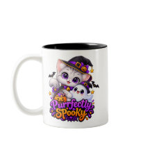 Title: Purrfectly Spooky – Halloween Cat Mug