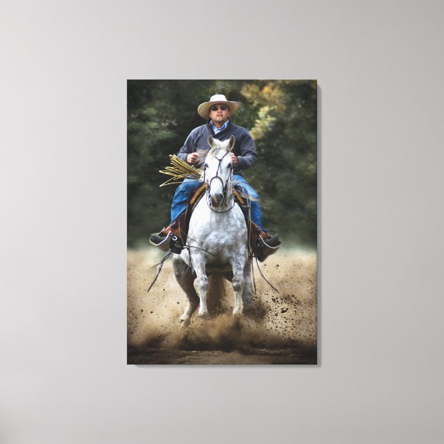 TITLE:  " QUICK STOP " Stretched Canvas Print (Front)