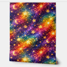 Title rainbow galaxy magic stars and moon's wallpa