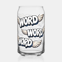 Title retro word 3-D graffiti angel wing and cool