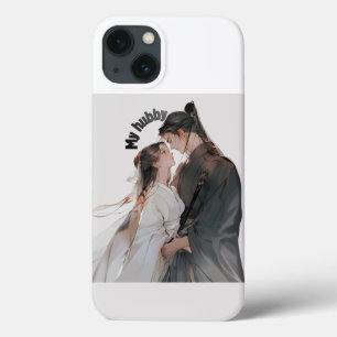 Title: Romantic Anime Couple iPhone 13 Case - Cute