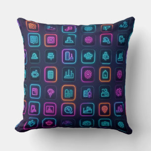 Title: set of icons for design , Collection of Vec Cushion